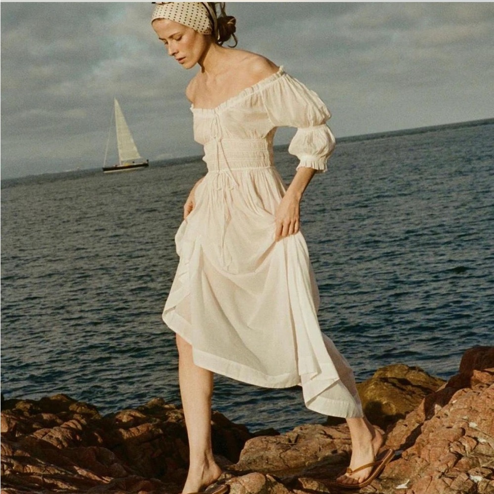 Doen Ischia Dress Organic Cotton in Salt